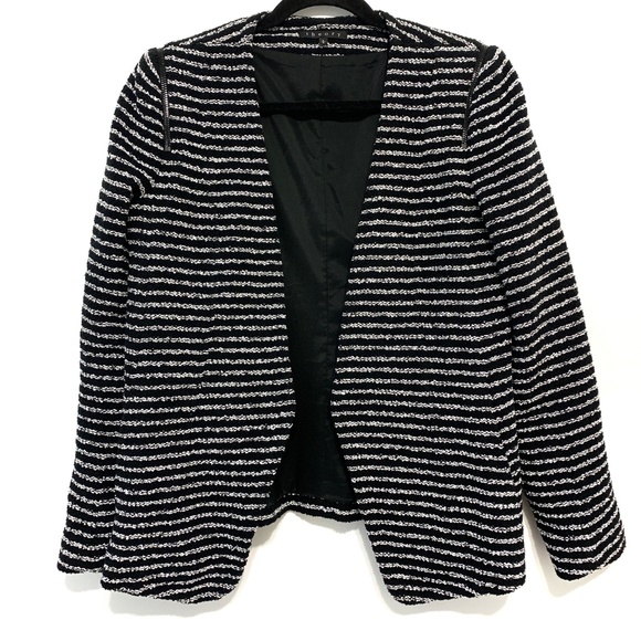 Theory Yaisa Black and White Striped Blazer Size L - Picture 1 of 7